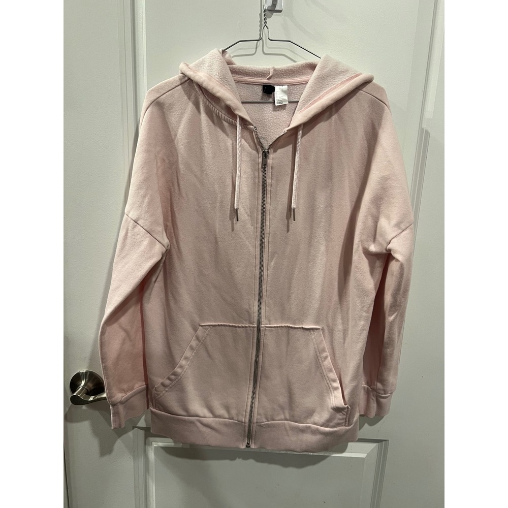 H&M Divided Womens Zip Up Hoodie Dare To Be‎ Different Graphic Pink Size S